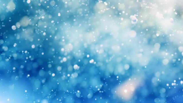Dreamy Frost: Soft Focus Blue Snow Drifts. Generative ai
