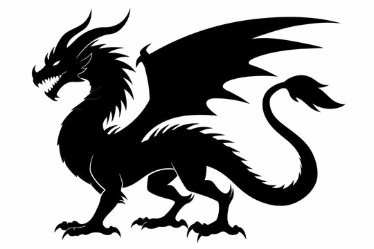 silhouette of dragon