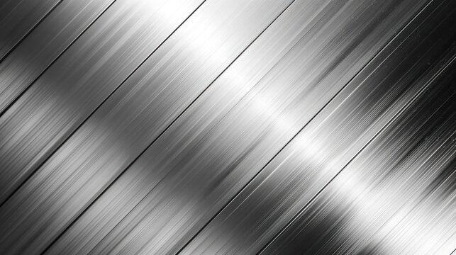 Abstract glossy metal stainless steel texture background. AI generated image