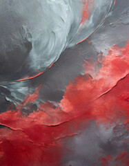 Abstract organic background with grey and red color scheme