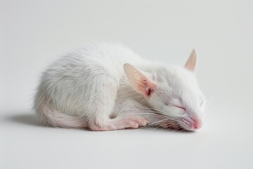 rat on a white background