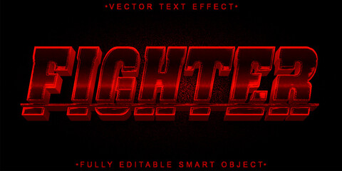 Red Fighter Vector Fully Editable Smart Object Text Effect