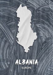 Europe - Country map & nation flag wallpaper - Albania