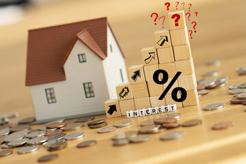 High mortgage rate and interest increase for residential properties