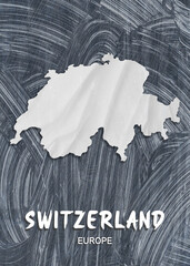Europe - Country map & nation flag wallpaper - Switzerland