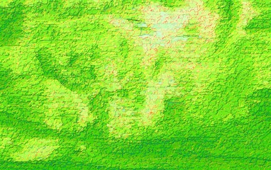 Bright green background consisting of two layers with bump mapping and structure of the patterns © Gold Picture