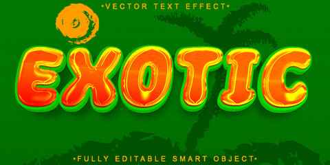 Cartoon Exotic Vector Fully Editable Smart Object Text Effect