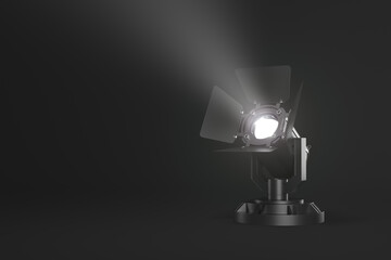 Elegant studio spotlight on dark background