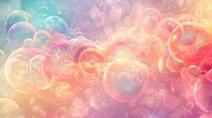 Colorful abstract background with soap bubbles