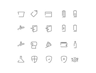 Set of line icons web interfaces