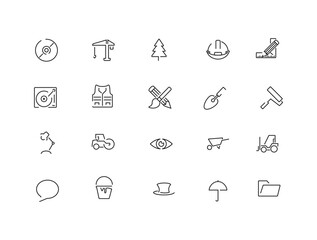 Set of line Construction icons web interfaces