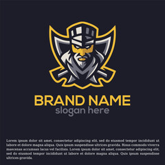 Arcane Aegis: Detailed Gaming Logo Vision