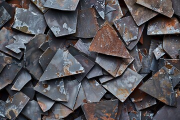 a pile of scrap iron and metal chunks 