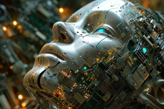 Innovative Artificial intelligence. Robot computer idea. Generate Ai