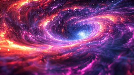 Obraz premium Magic mysterious swirl twirl portal ethereal world with neon effect