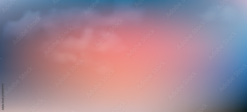 Poster modern colorful gradient background with clouds