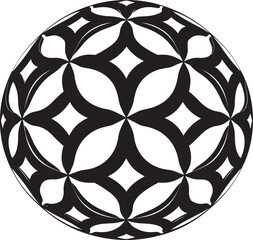 Graceful Sphere Vector Icon Concept Lace Finesse Ball Lace Logo Design