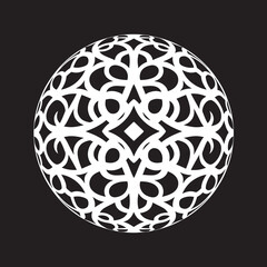 LaceEnsemble Delicate Design Vector Concept LaceGlobe Regal Ball Lace Logo