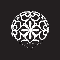 LaceEnsemble Ethereal Design Vector Icon LaceGlobe Regal Ball Lace Symbol