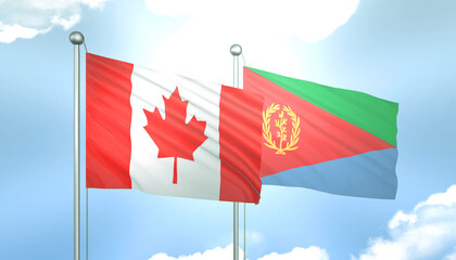 Canada and Eritrea Flag Together A Concept of Realations