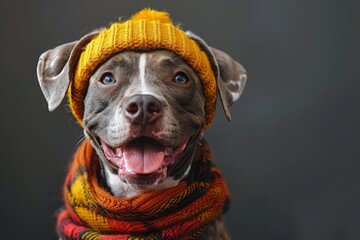 сute and funny dog wearing in the costume of different characters - obrazy, fototapety, plakaty