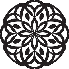 OrbWeave Enchanting Ball Lace Artistry LaceEnsemble Elegant Design Vector Emblem