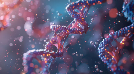 DNA molecule or atom, Abstract structure for Science or medical background, 3d illustration. --ar 16:9 Job ID: 0568e910-9416-434d-9c8c-0bd07efaa90a