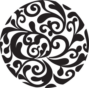 Lustrous Lacework Orb Emblem Design Lace Veil Design Vector Icon