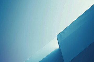 Blue geometric architectural background, minimalist simple  style