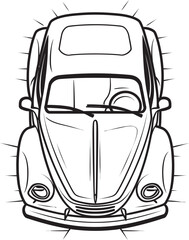 Obraz premium Nimbus Navigator Car Top View Vector Symbol Aerial Auto Top View Car Icon Concept