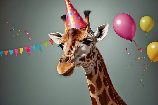 giraffe animal birthday