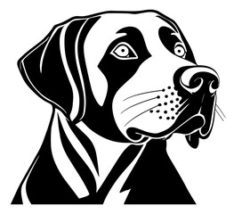 An illustration of a lab dog breed.