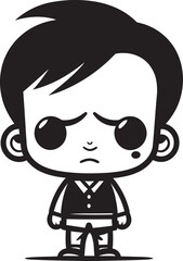 Regretful Ricky Regretful Cartoon Boy Emblem Despondent Denny Despondent Little Boy Symbol