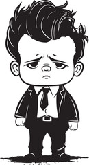 Miserable Mike Miserable Cartoon Boy Emblem Sorrowful Seth Sorrowful Little Boy Symbol
