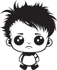 Sorrowful Scott Sorrowful Cartoon Boy Logo Weary Wyatt Weary Little Boy Vector Icon