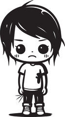 Mournful Mason Mournful Cartoon Boy Emblem Pensive Paul Pensive Little Boy Symbol