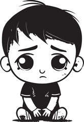 Sorrowful Sean Sorrowful Cartoon Boy Emblem Heartbroken Hector Heartbroken Little Boy Symbol