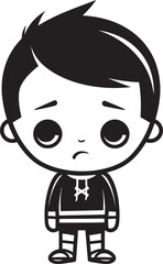 Regretful Randall Regretful Little Boy Vector Icon Downcast Dalton Downcast Cartoon Boy Emblem