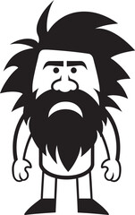 Bedrock Bill Bold Cartoon Caveman Symbol Boulder Buster Resilient Caveman Logo