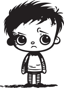 recommend clip art: Pensive Peter Pensive Cartoon Boy Logo Tearful Trevor Tearful Little Boy Vector Icon