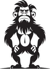 Flinty Floyd Tough Caveman Logo Design CaveArt Andy Creative Caveman Vector Icon