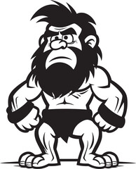 Prehistoric Pete Animated Cartoon Caveman Emblem Ancient Al Wise Caveman Symbol