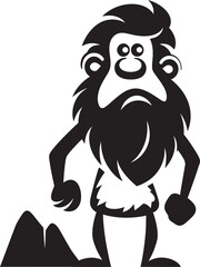 Rocksteady Ron Steadfast Cartoon Caveman Emblem CaveSketcher Sid Skilled Caveman Symbol