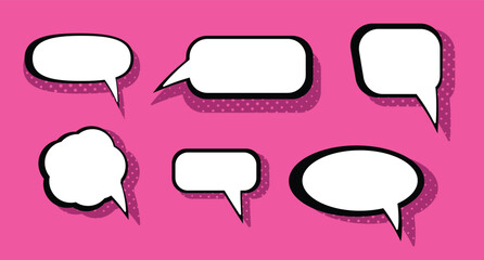 set of banners, bubble for text, blank, dialog box