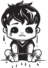 Tear Stained Tim Tearful Little Boy Symbol Sobbing Steve Emotional Cartoon Boy Logo