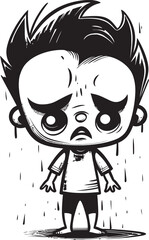 Tearful Ted Tearful Little Boy Symbol Mournful Max Tearful Cartoon Boy Logo Design