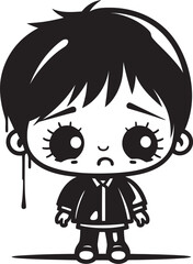 Teary Eyed Tommy Tearful Little Boy Symbol Crybaby Chris Tearful Cartoon Boy Logo Design