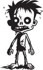 Macabre Munch Cute Zombie Vector Icon Eerie Expressions Cartoon Zombie Emblem