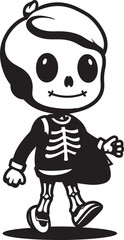 Creepy Chuckles Smiling Zombie Vector Icon Charming Cadavers Cute Creepy Emblem