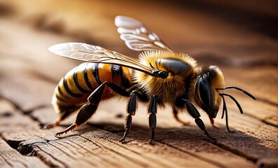 bee macro shot , closeup shot of a bee, bee background wallpaper